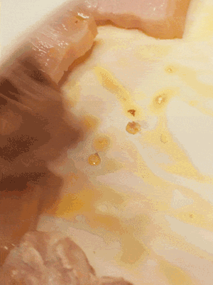 另起一鍋，將咸肉、鮮肉 翻炒出香味