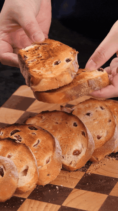 歐包切片，復烤烤脆